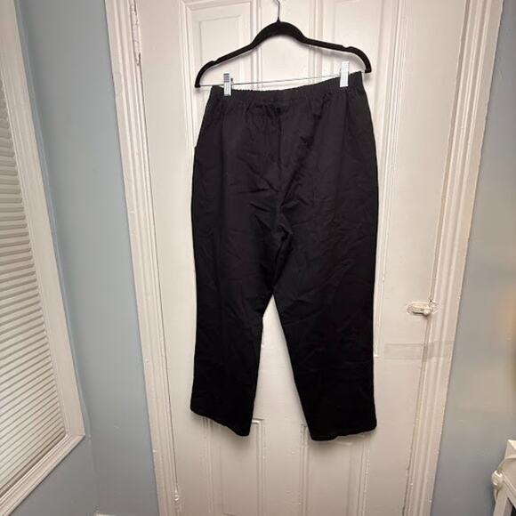 QVC Denim & Co. Pants Womens Large Petite Black Cropped Pull On Stretch NWOT - Picture 7 of 9